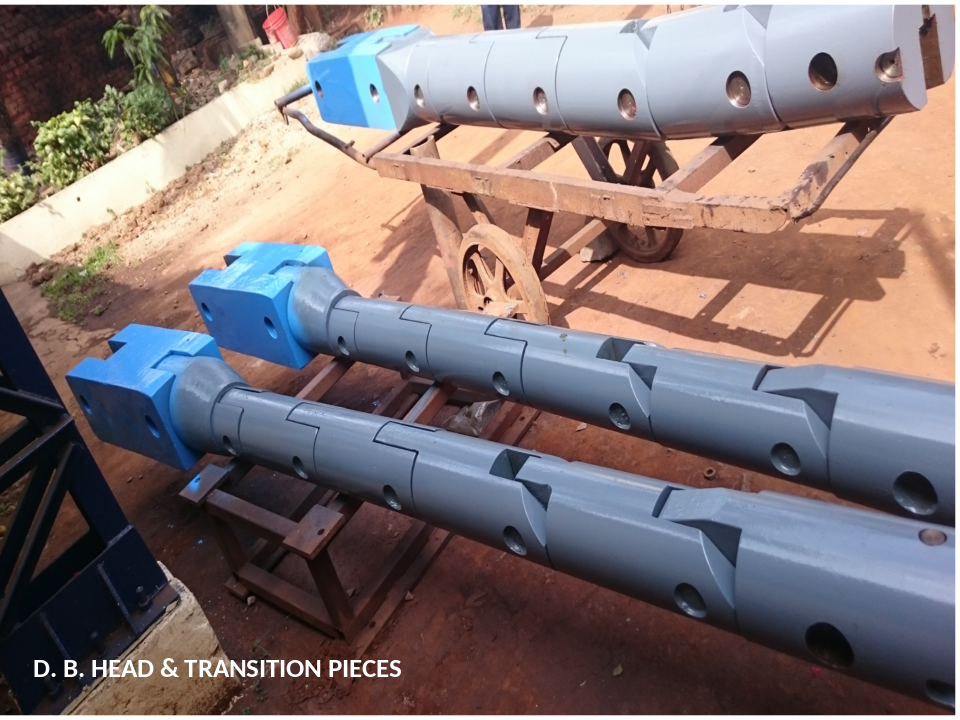 Dummy bar head and transition pieces