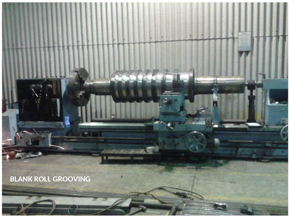 Blank roll grooving and machining