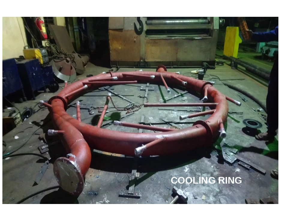 Water cooled cooling ring