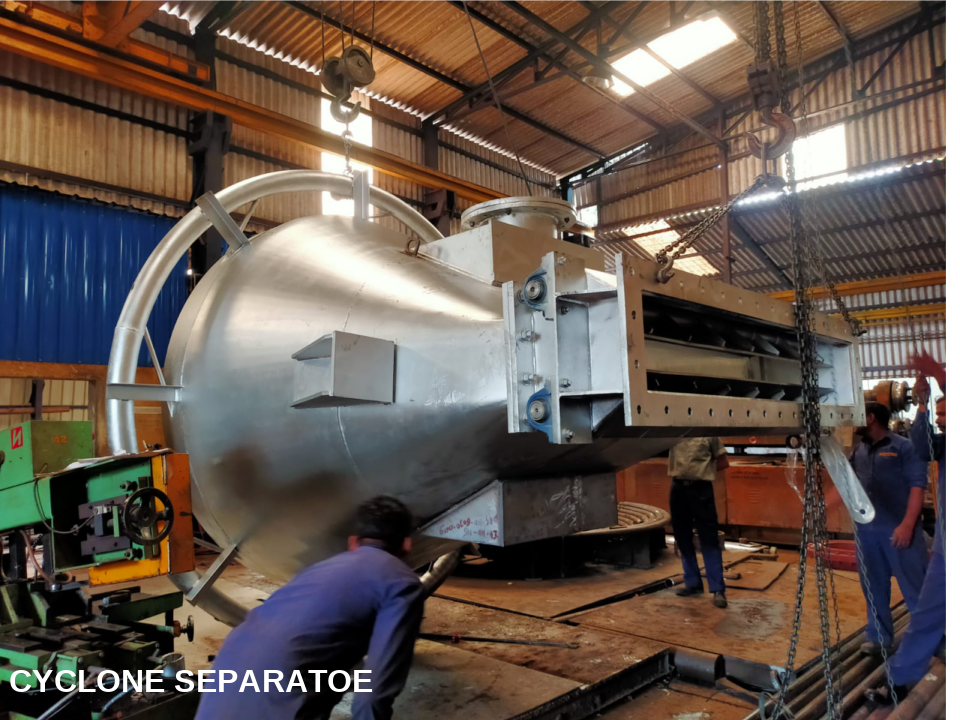 Industrial gas cyclone separator