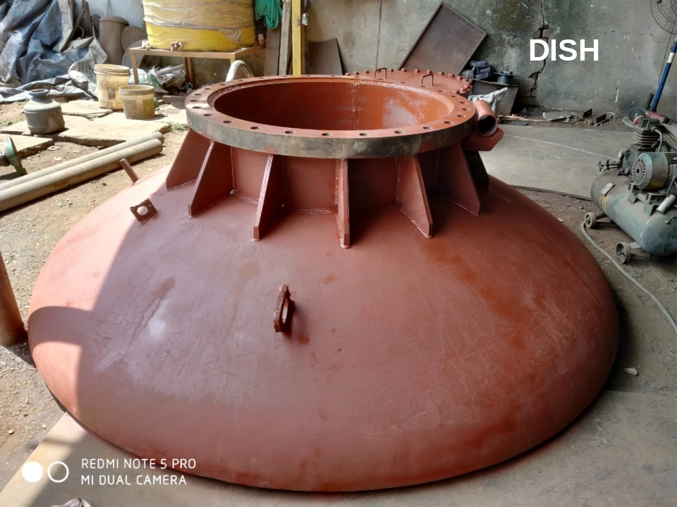 Fabricated dish end cover