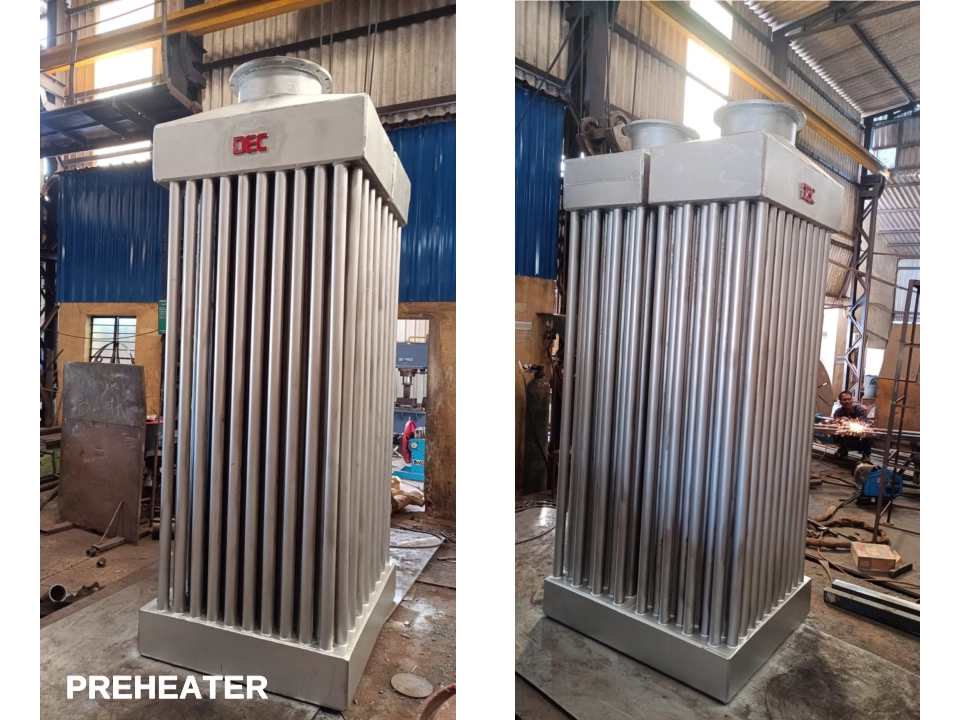 Industrial preheater shell assembly