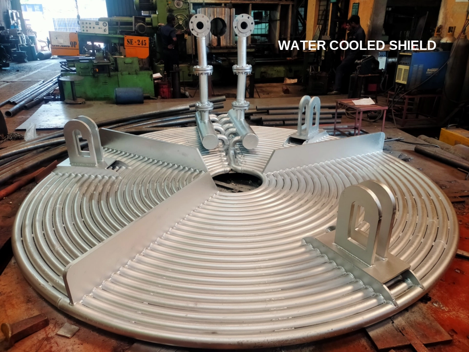 Water cooled shield panel
